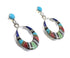 Southwest Authentic Sterling Silver Multicolor Post Dangle Earrings AX95386